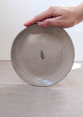 Speckled side plate - leaf