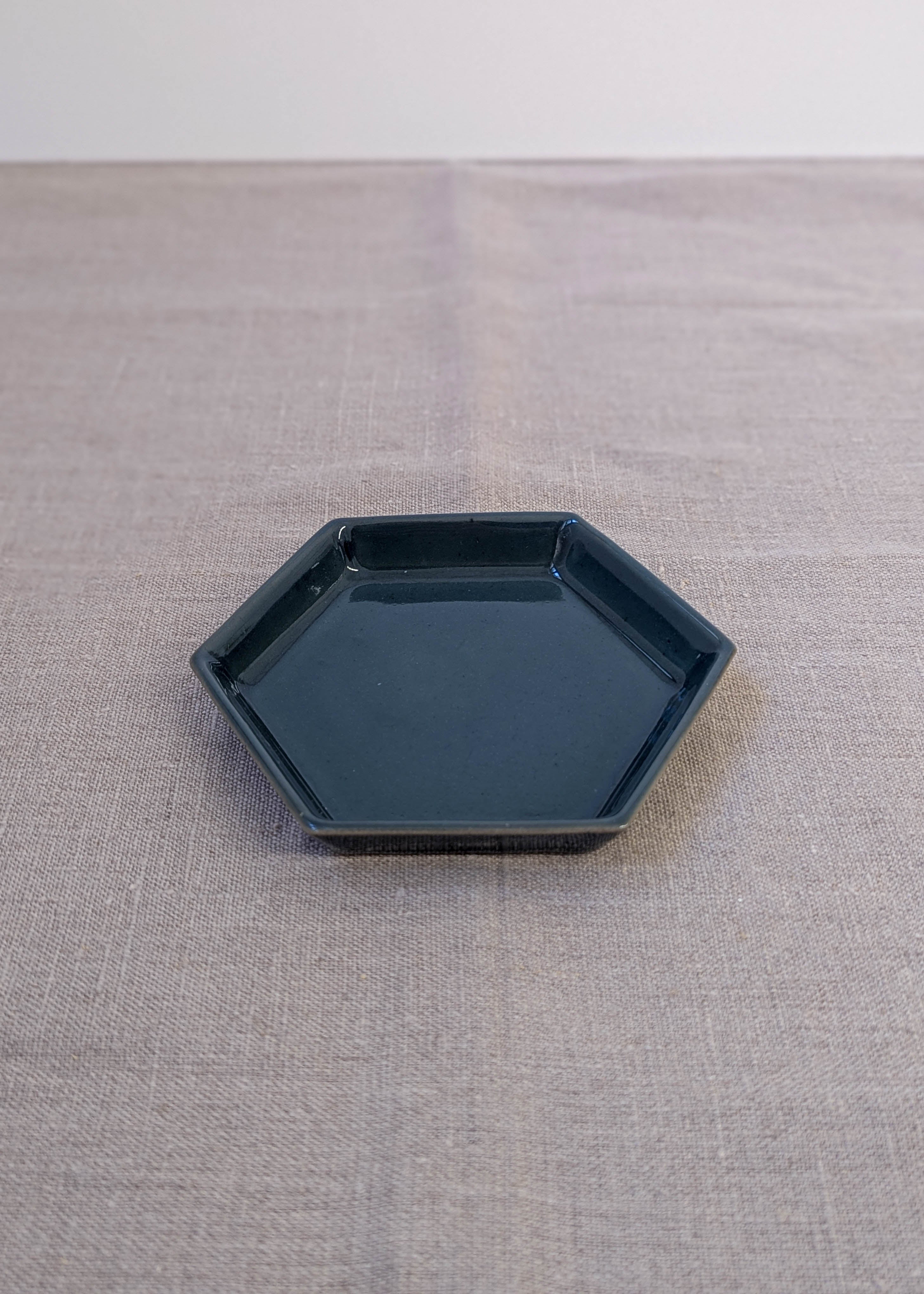 Hexagon small tray - blue
