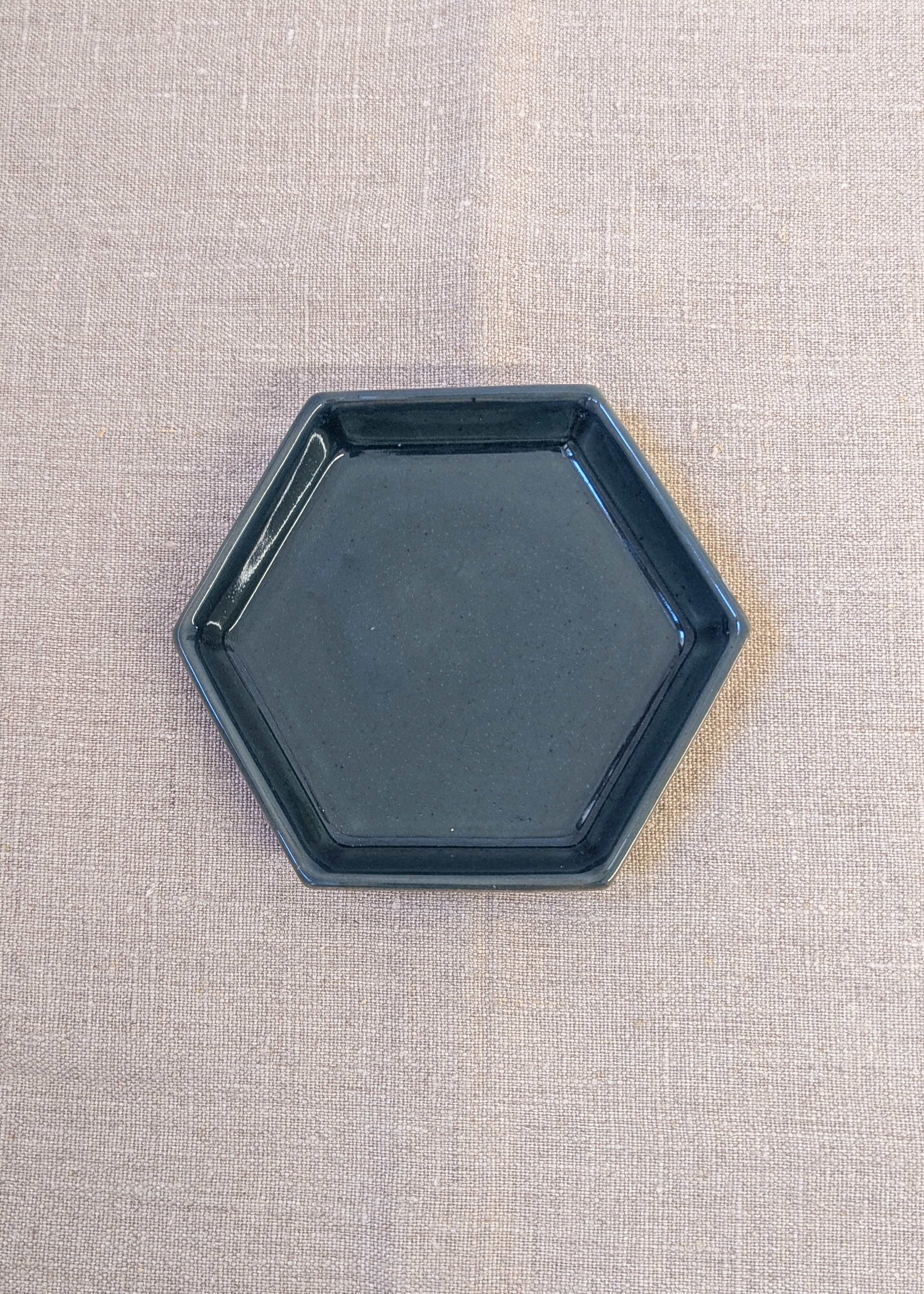 Hexagon small tray - blue