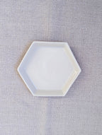 Hexagon small tray - white