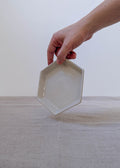 Hexagon trinket tray - cream