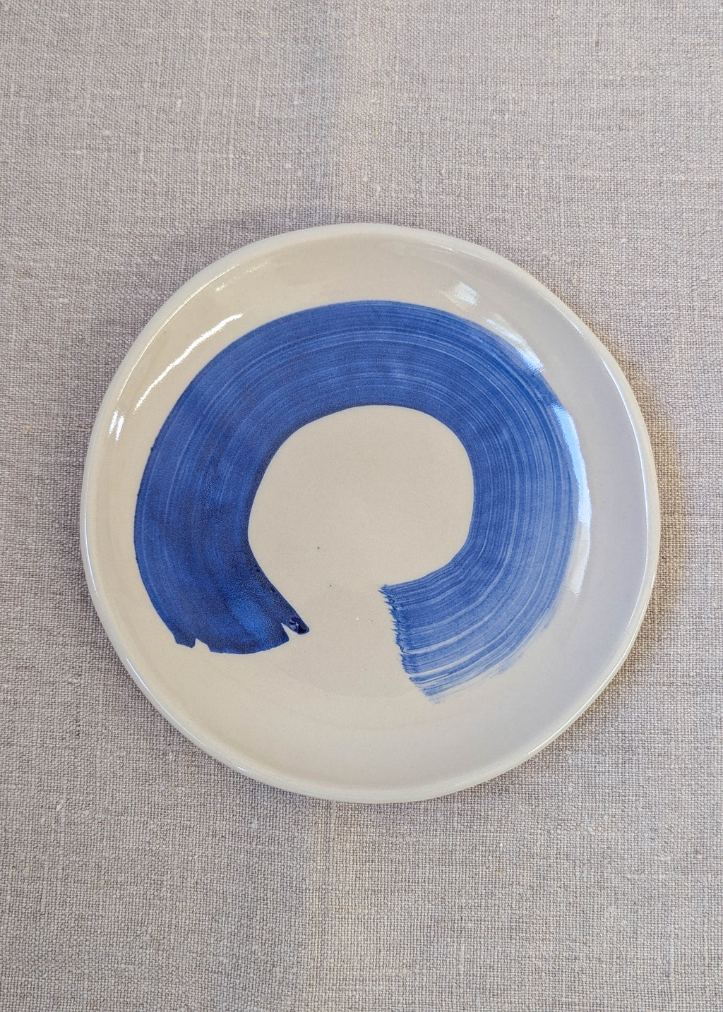 Brush stroke plate 17 cm