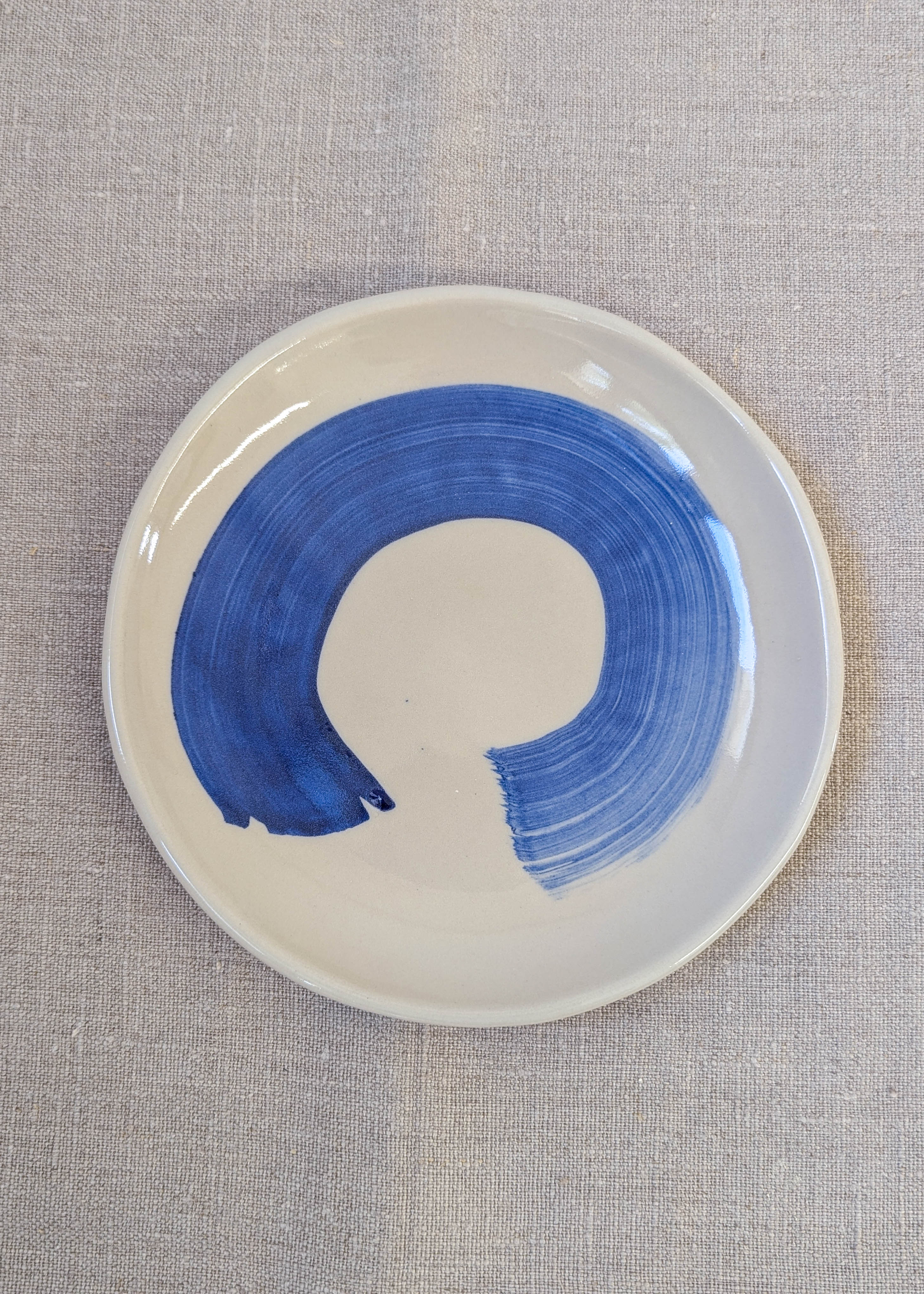 Brush stroke plate 17 cm