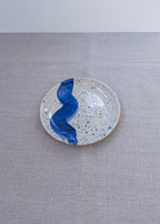 Abstract brush stroke plate 17 cm