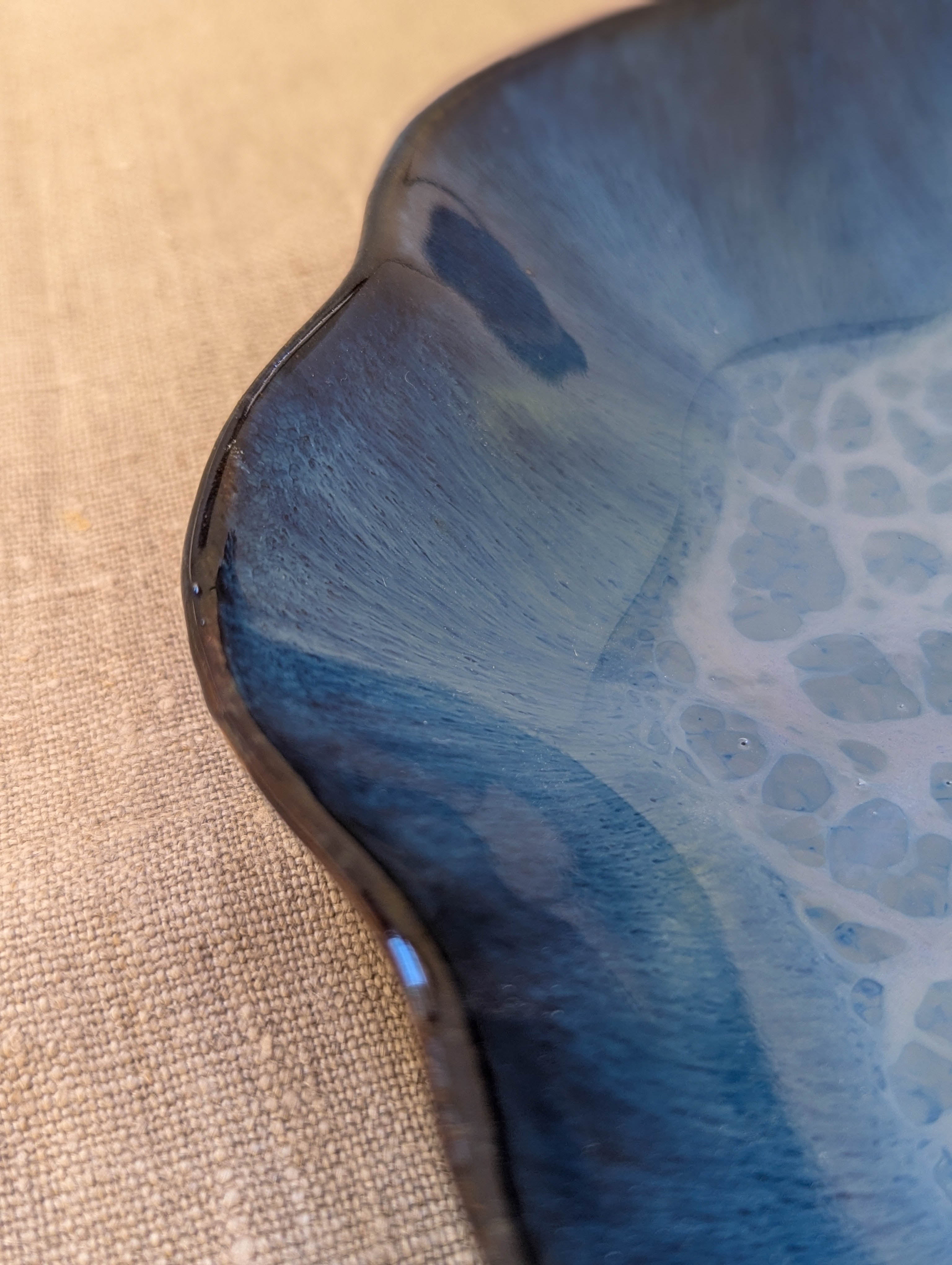 Ruffle pasta bowl 21 cm - seafoam