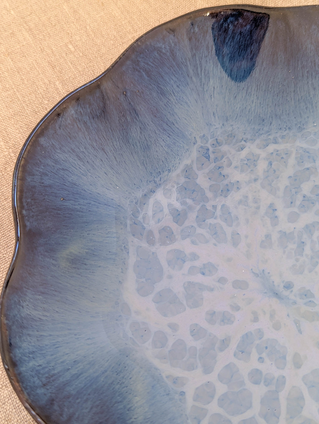 Ruffle pasta bowl 21 cm - seafoam