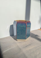 Hexagon utensil pot - iris