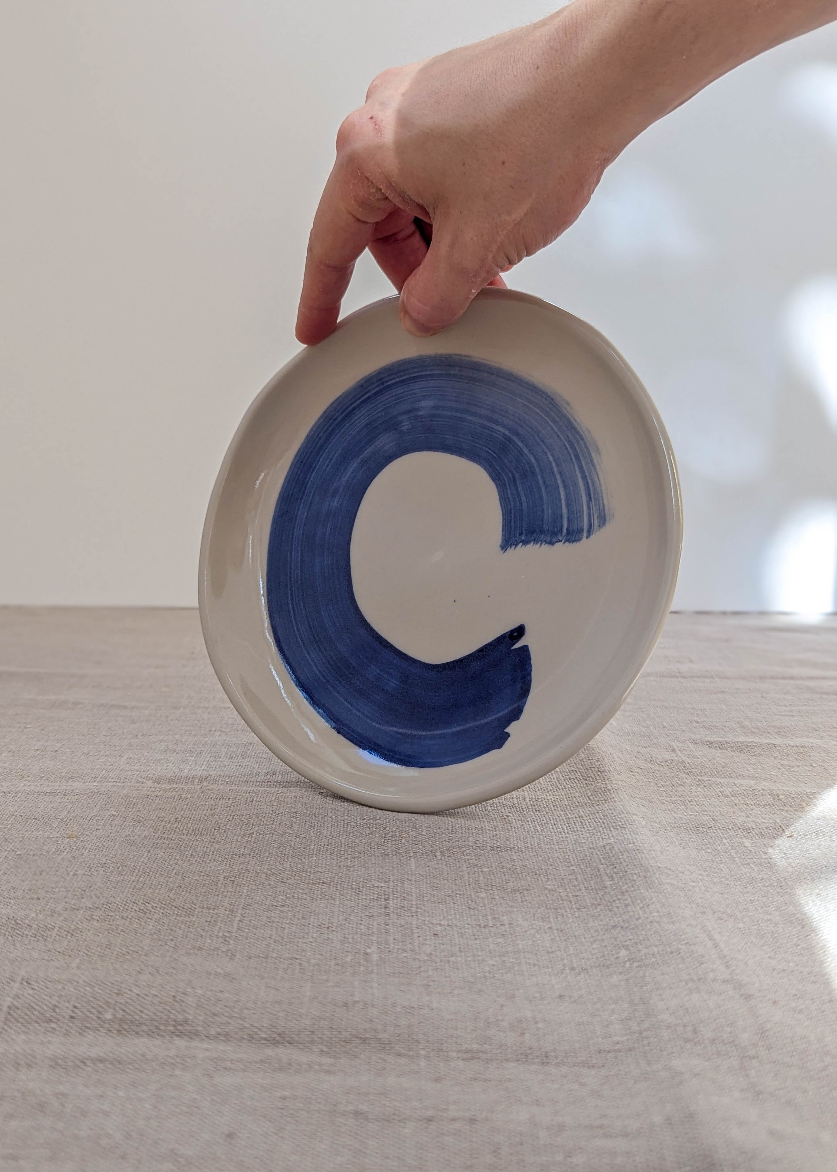 Brush stroke plate 17 cm