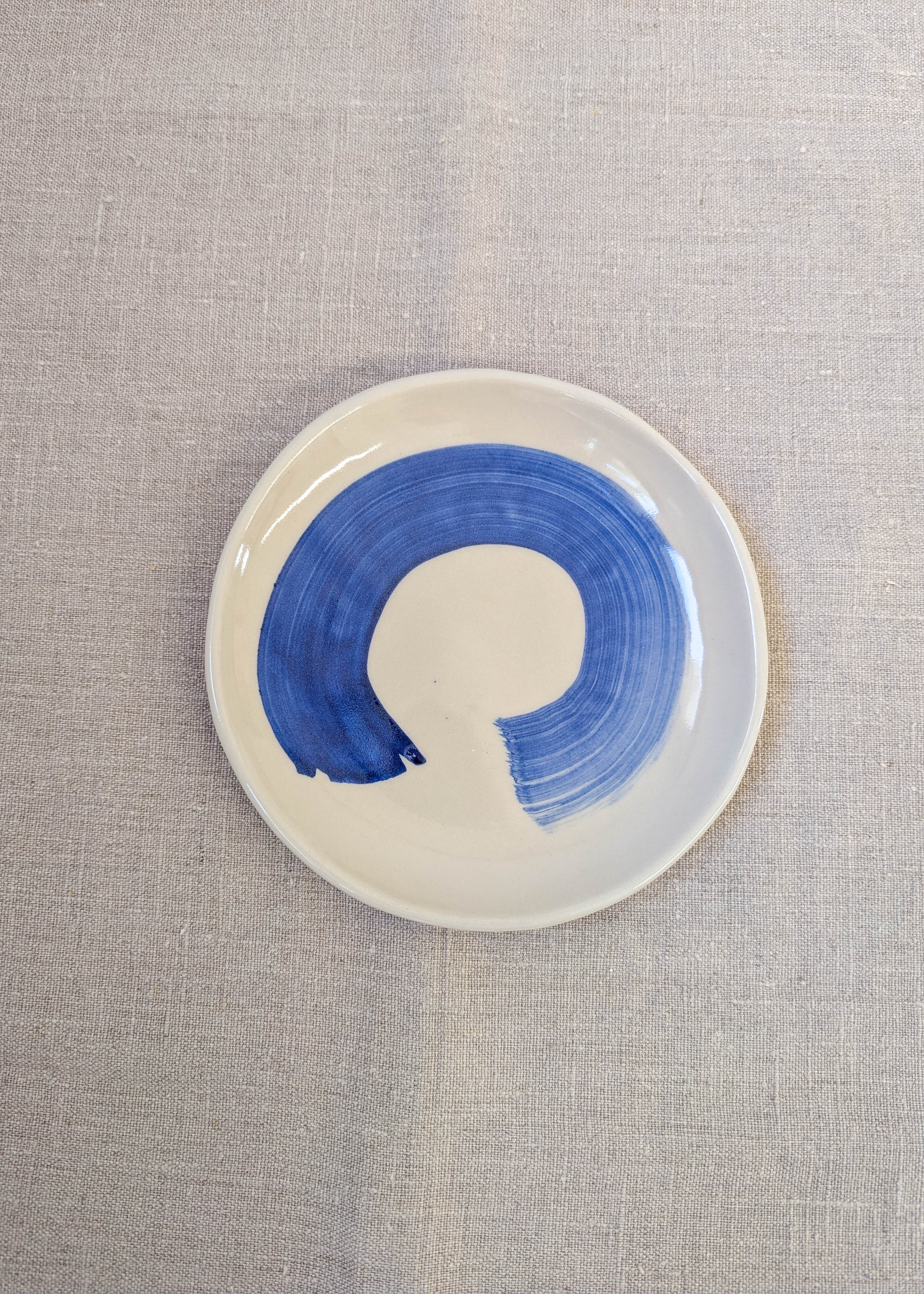 Brush stroke plate 17 cm