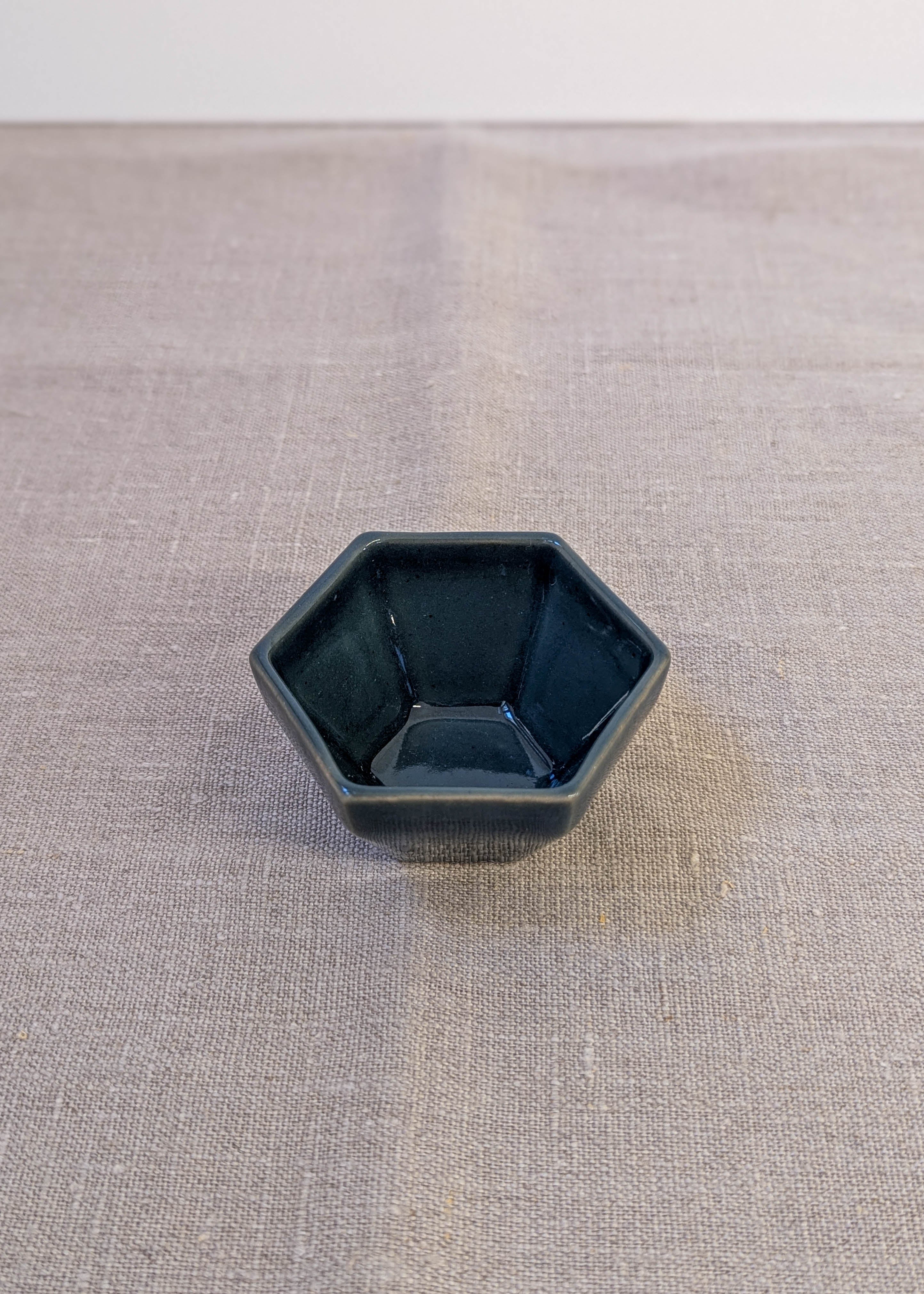 Hexagon sauce cup 8 cm - blue