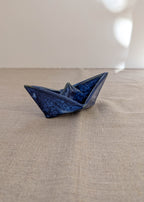 Ceramic paper boat - blue