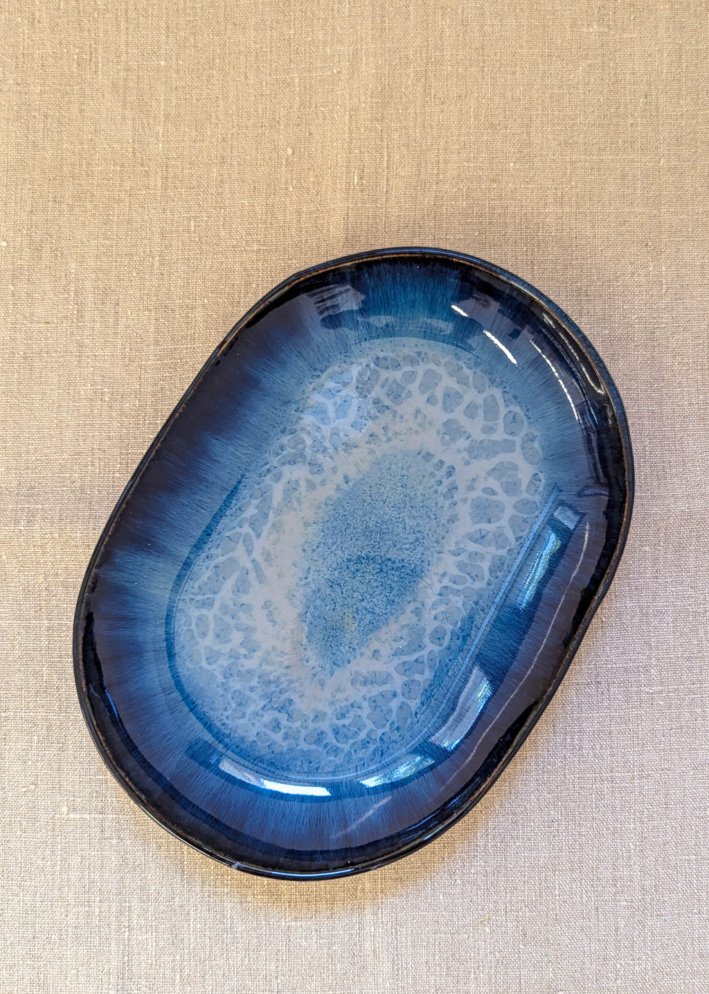 Tall oval platter - seafoam