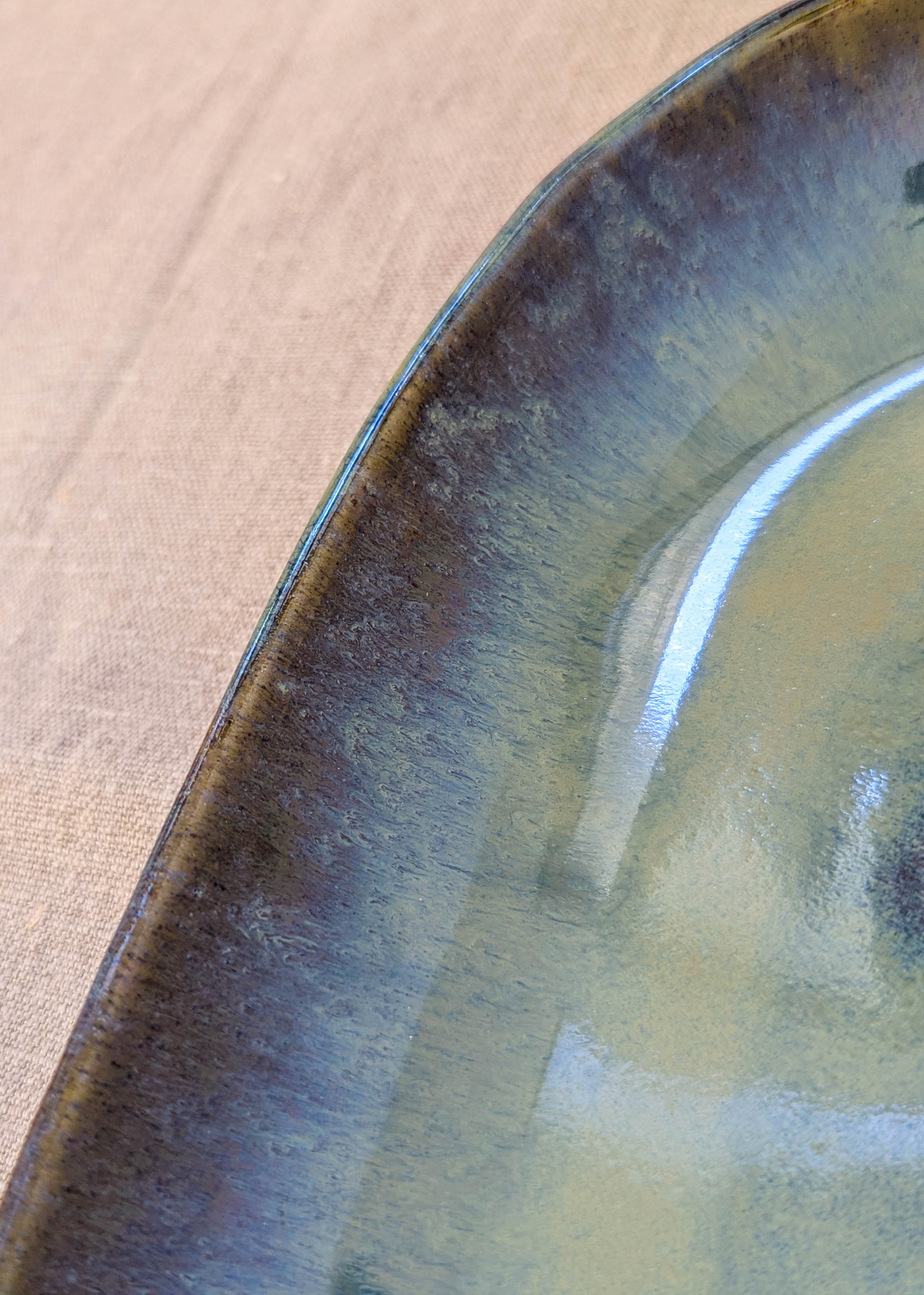 Tall oval platter