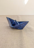 Ceramic paper boat - blue