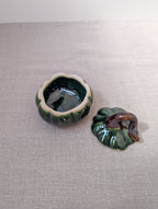 Lidded pumpkin jar