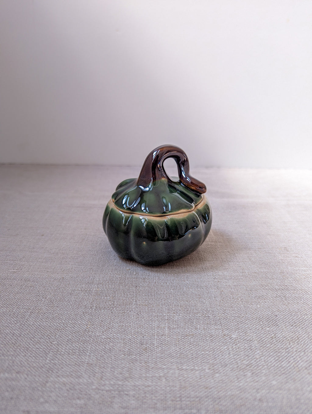 Lidded pumpkin jar