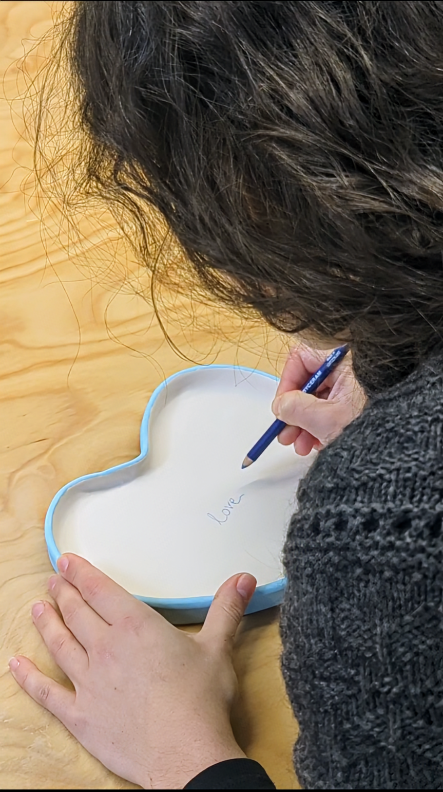 February - Make a ceramic heart bowl