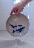 Personalised humpback whales plate 18 cm