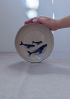 Personalised humpback whales plate 18 cm