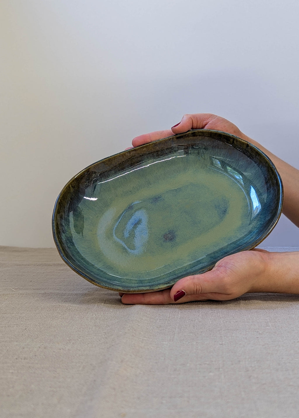 Tall oval platter