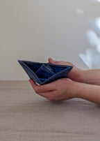 Ceramic paper boat - blue
