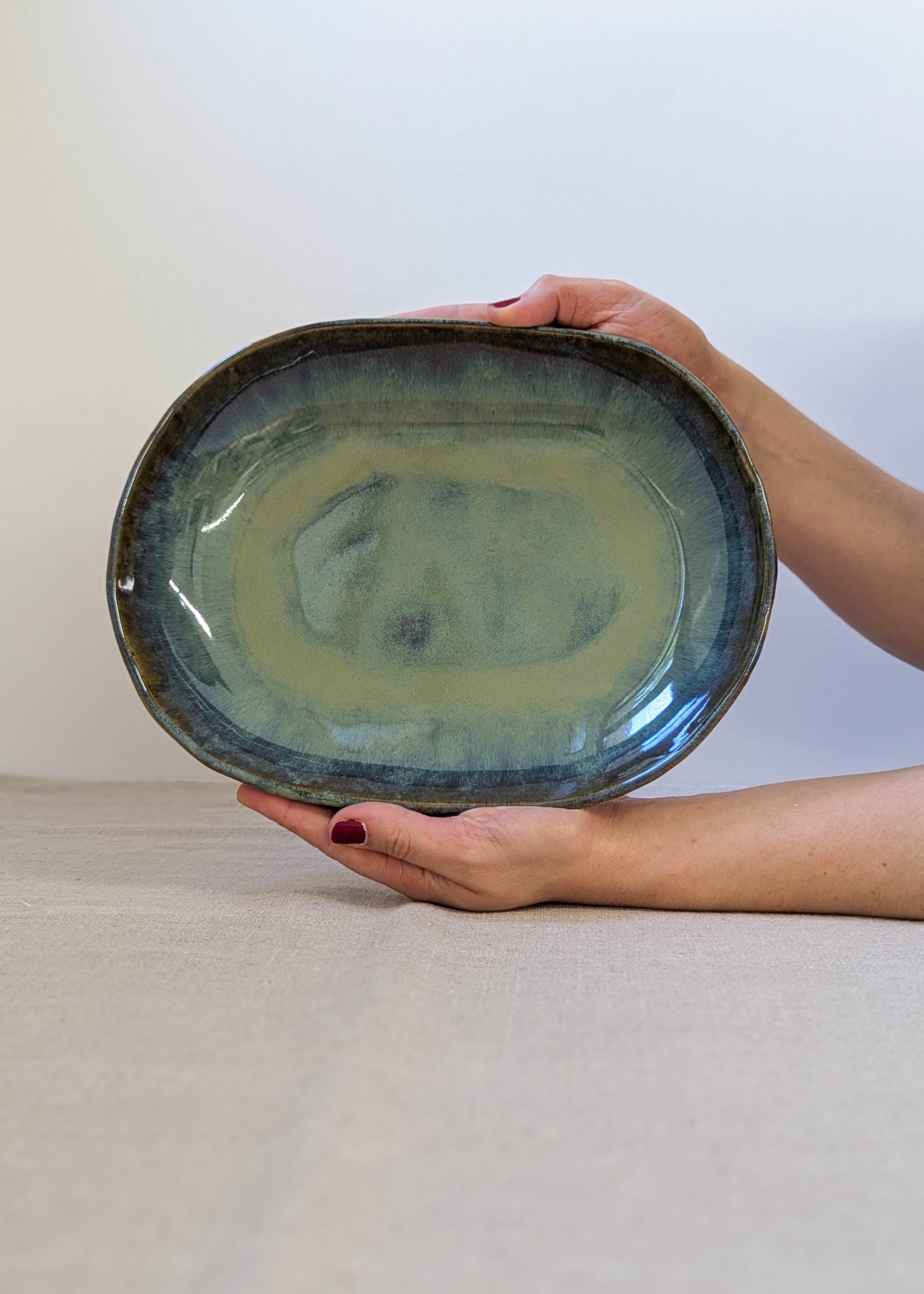 Tall oval platter