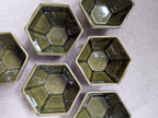 Hexagon sauce cup 8 cm - olive