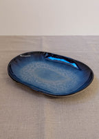 Tall oval platter - seafoam
