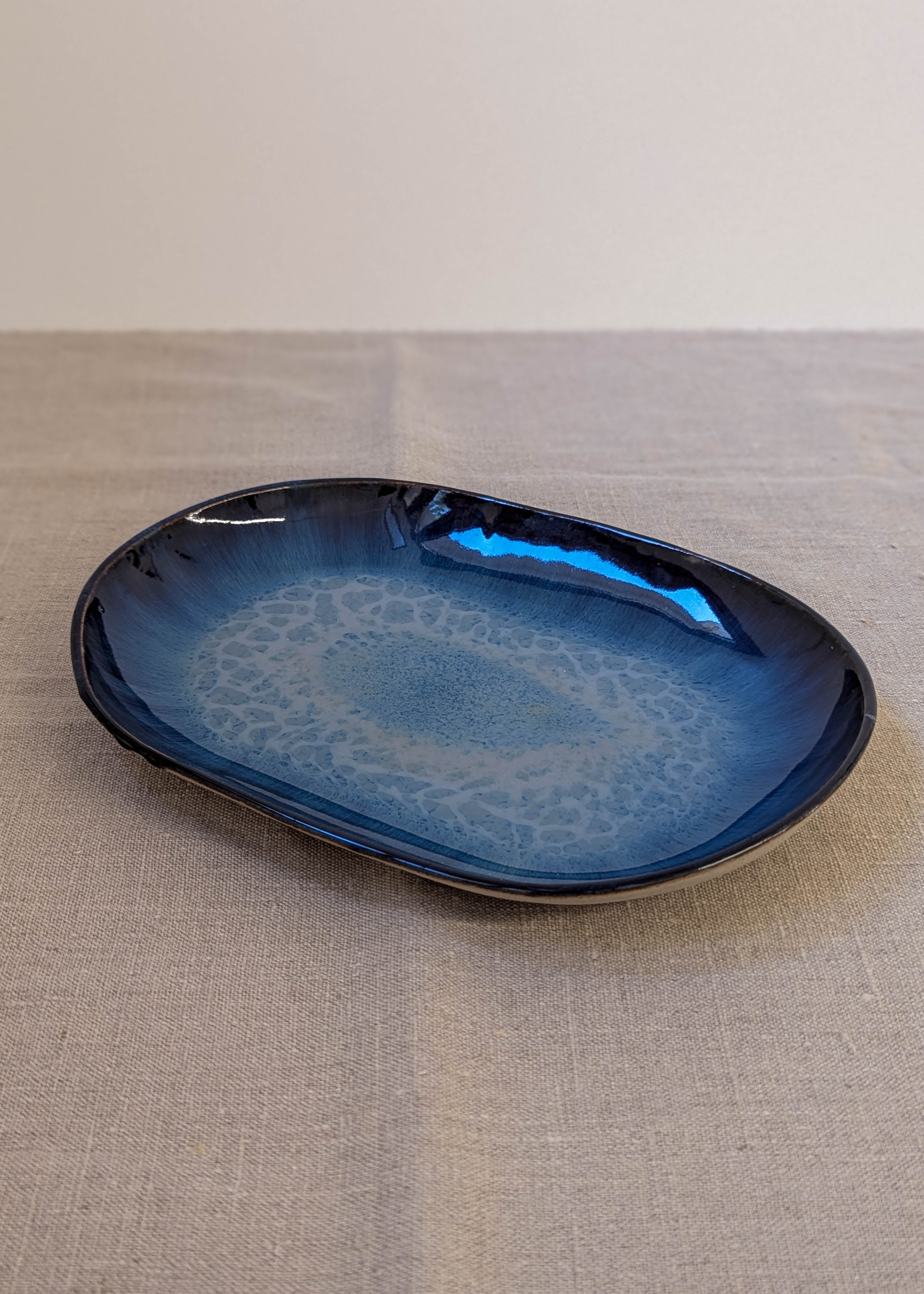 Tall oval platter - seafoam