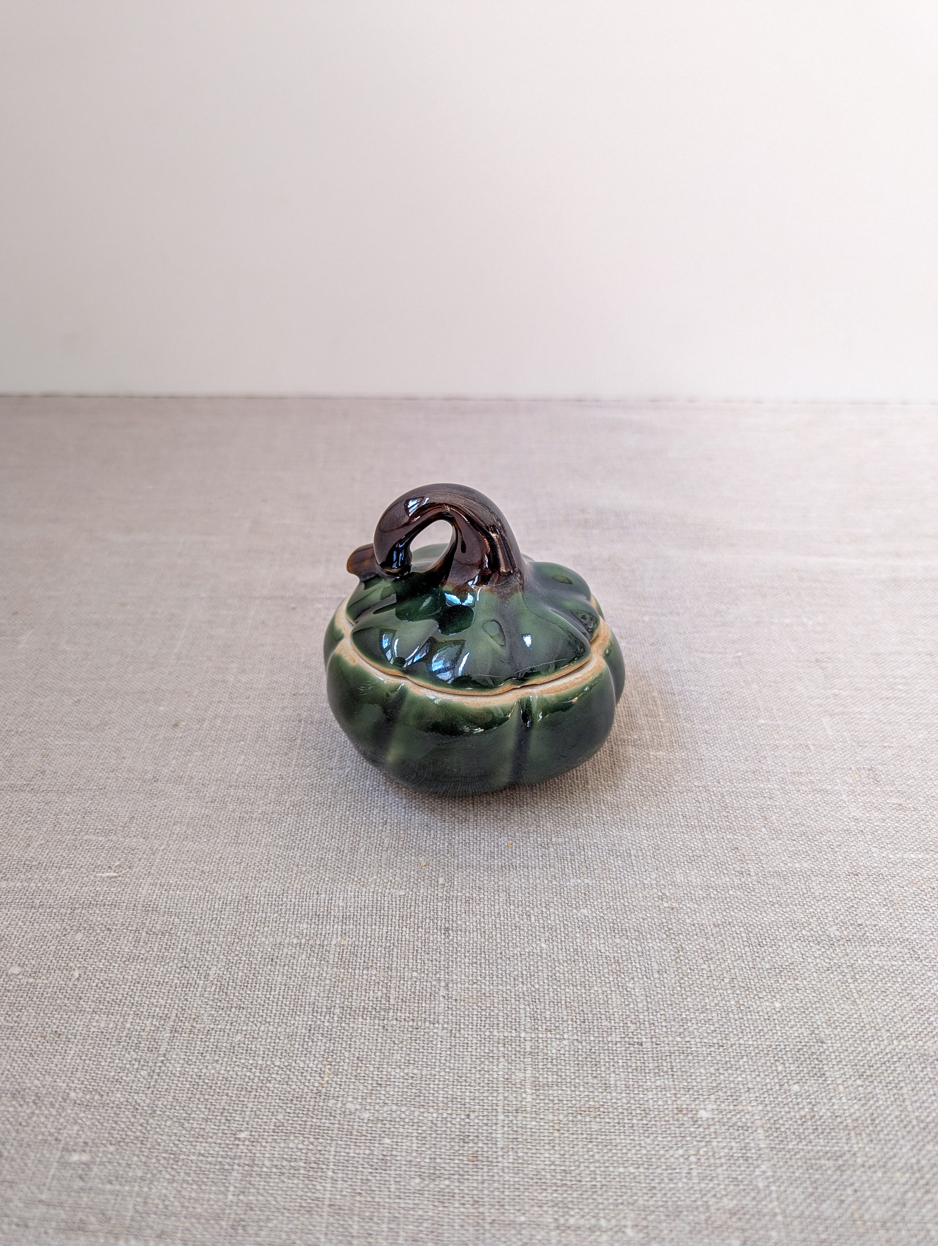 Lidded pumpkin jar