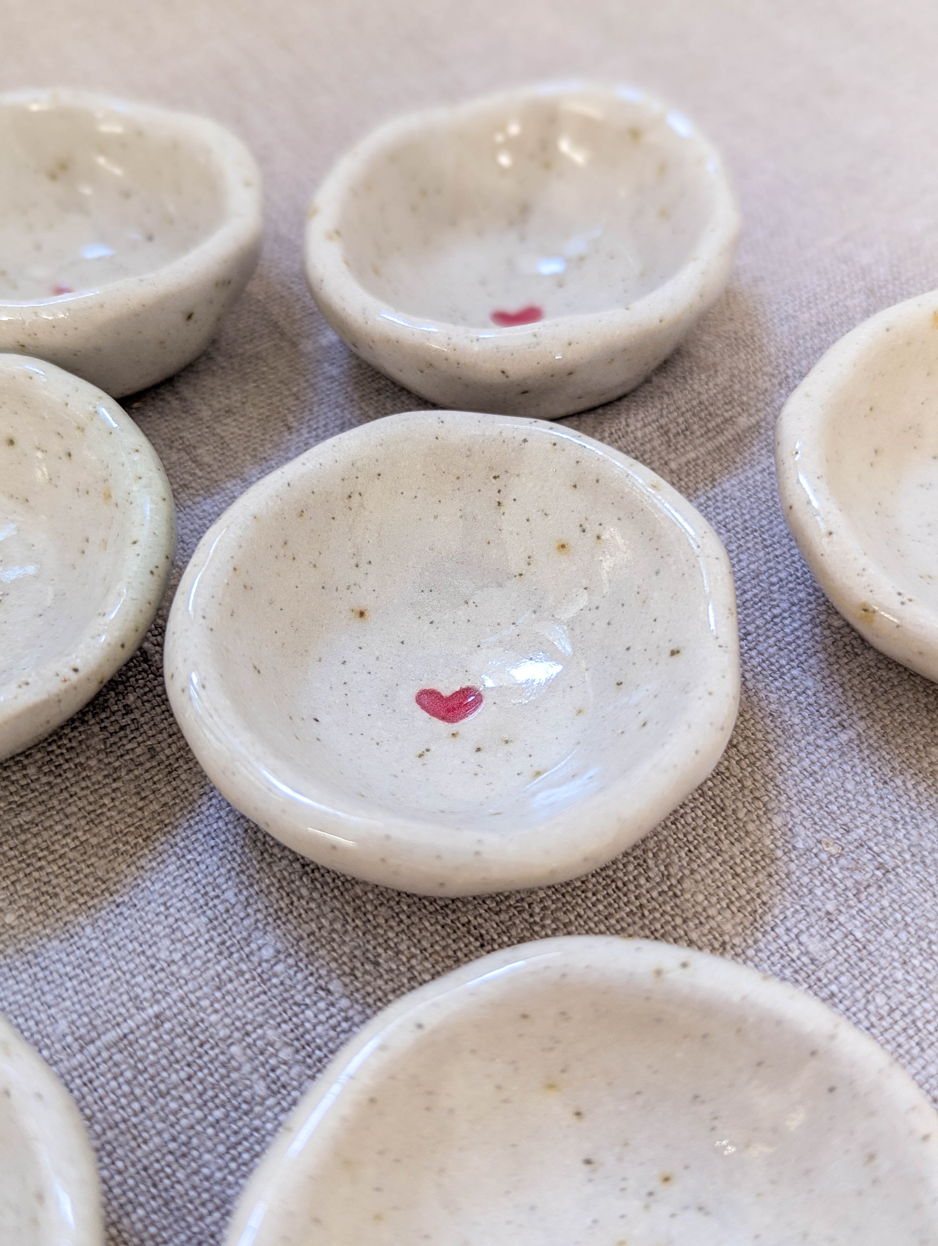 Mini red heart trinket dish