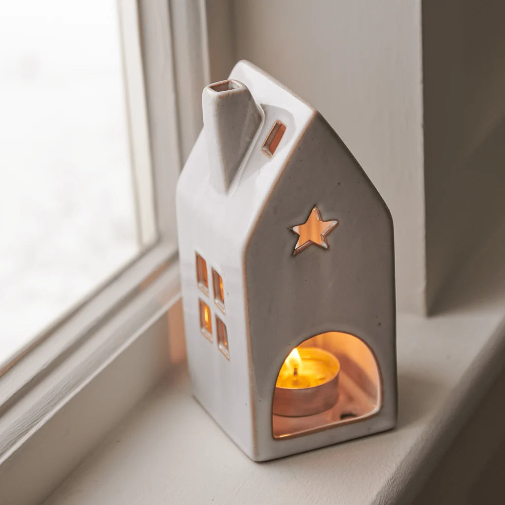 Make a ceramic tealight house