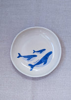 Personalised humpback whales plate 18 cm