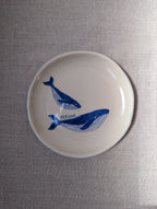 Personalised humpback whale plate 18 cm