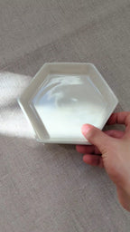Hexagon small tray - white