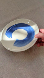Brush stroke plate 17 cm