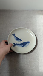 Personalised humpback whale plate 18 cm