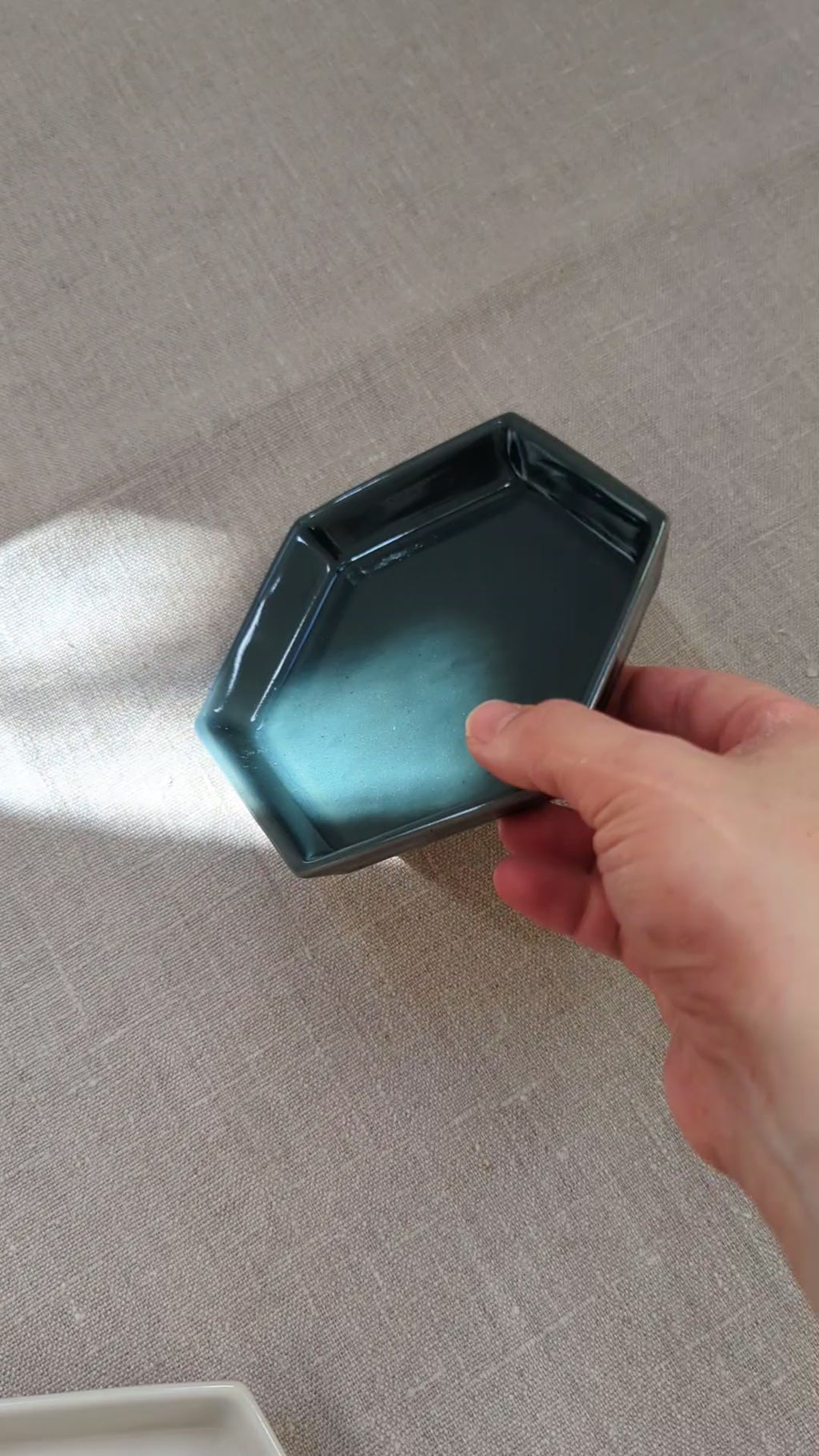 Hexagon small tray - blue