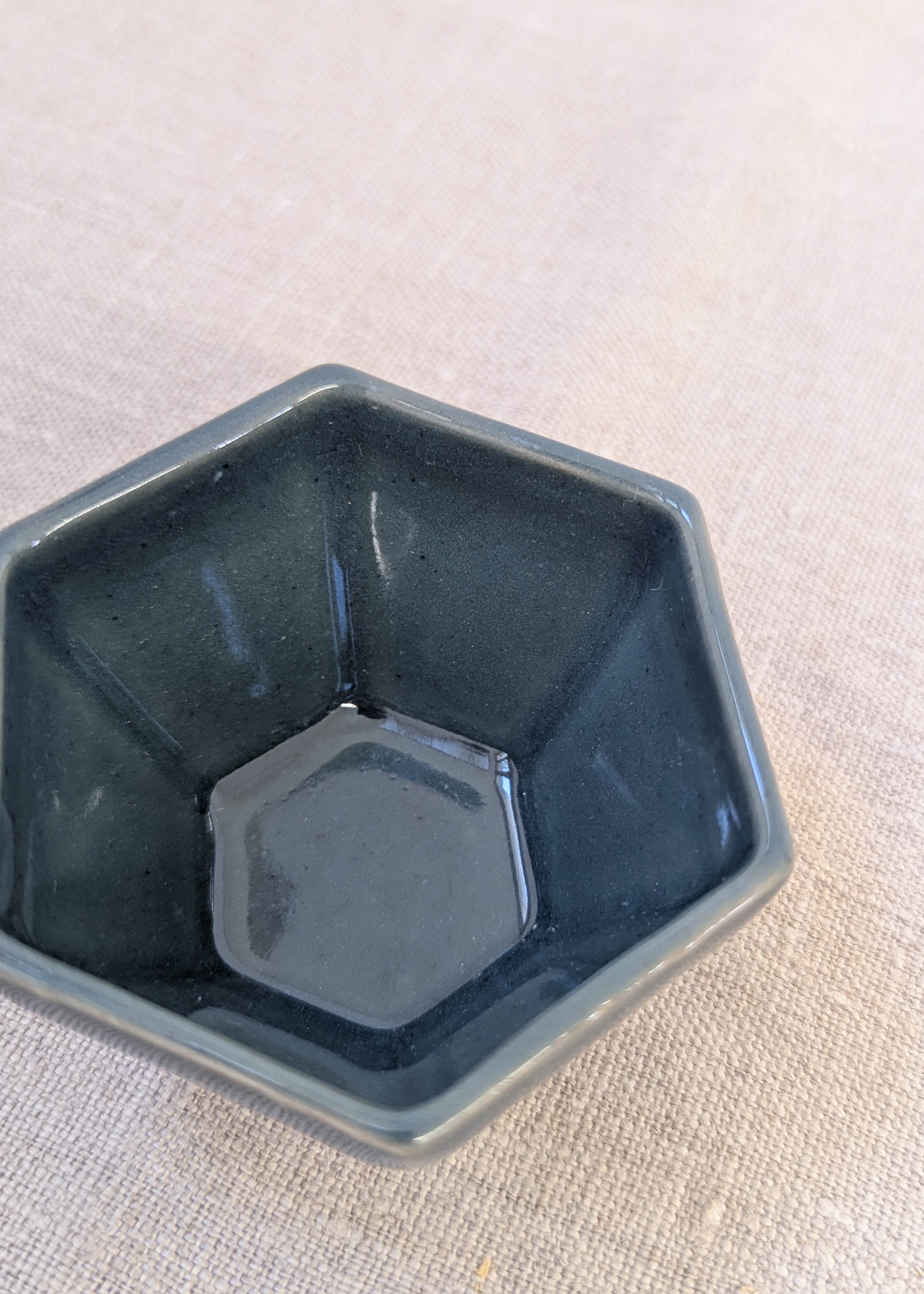 Hexagon sauce cup 8 cm - blue