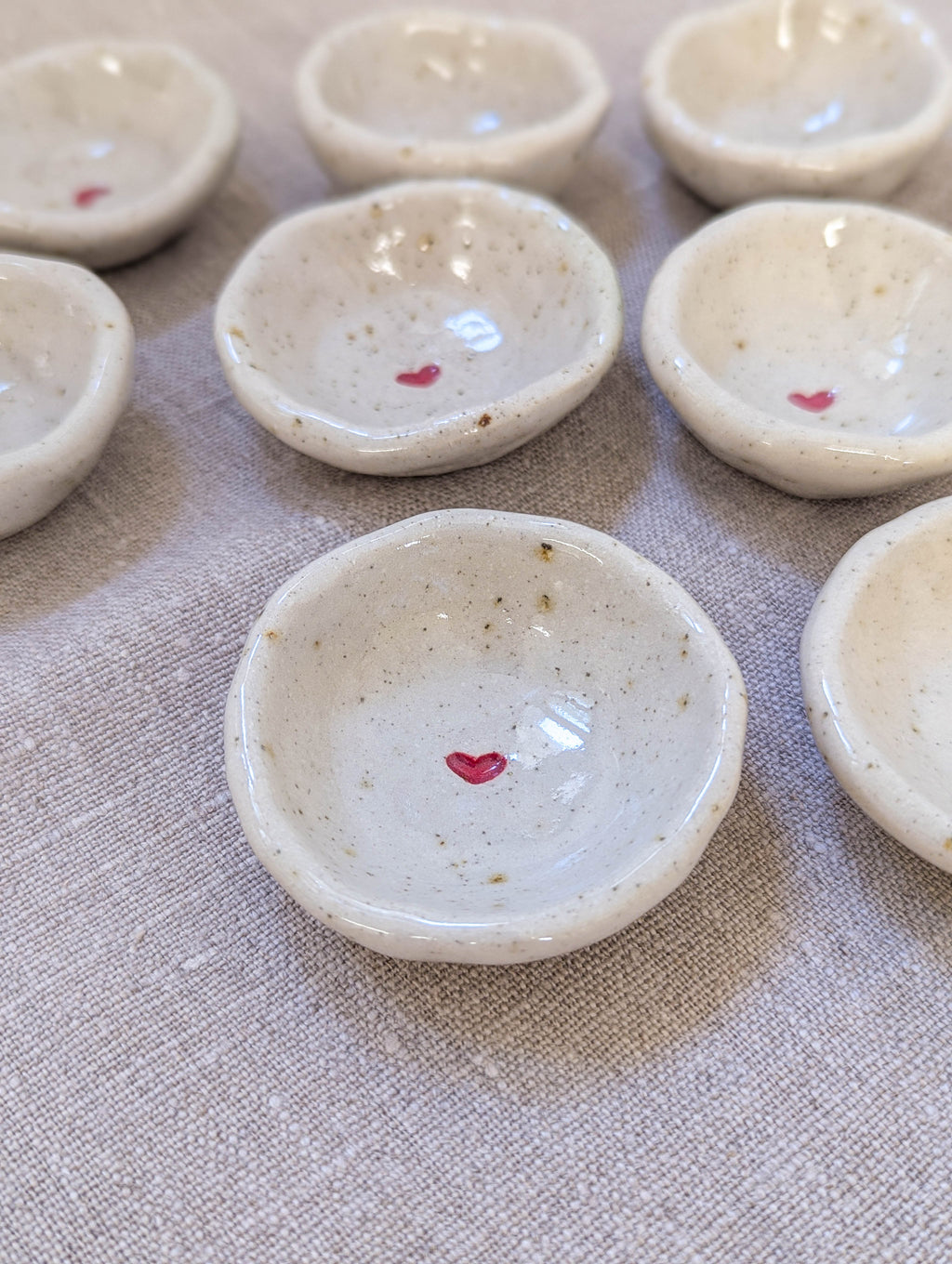 Mini red heart trinket dish