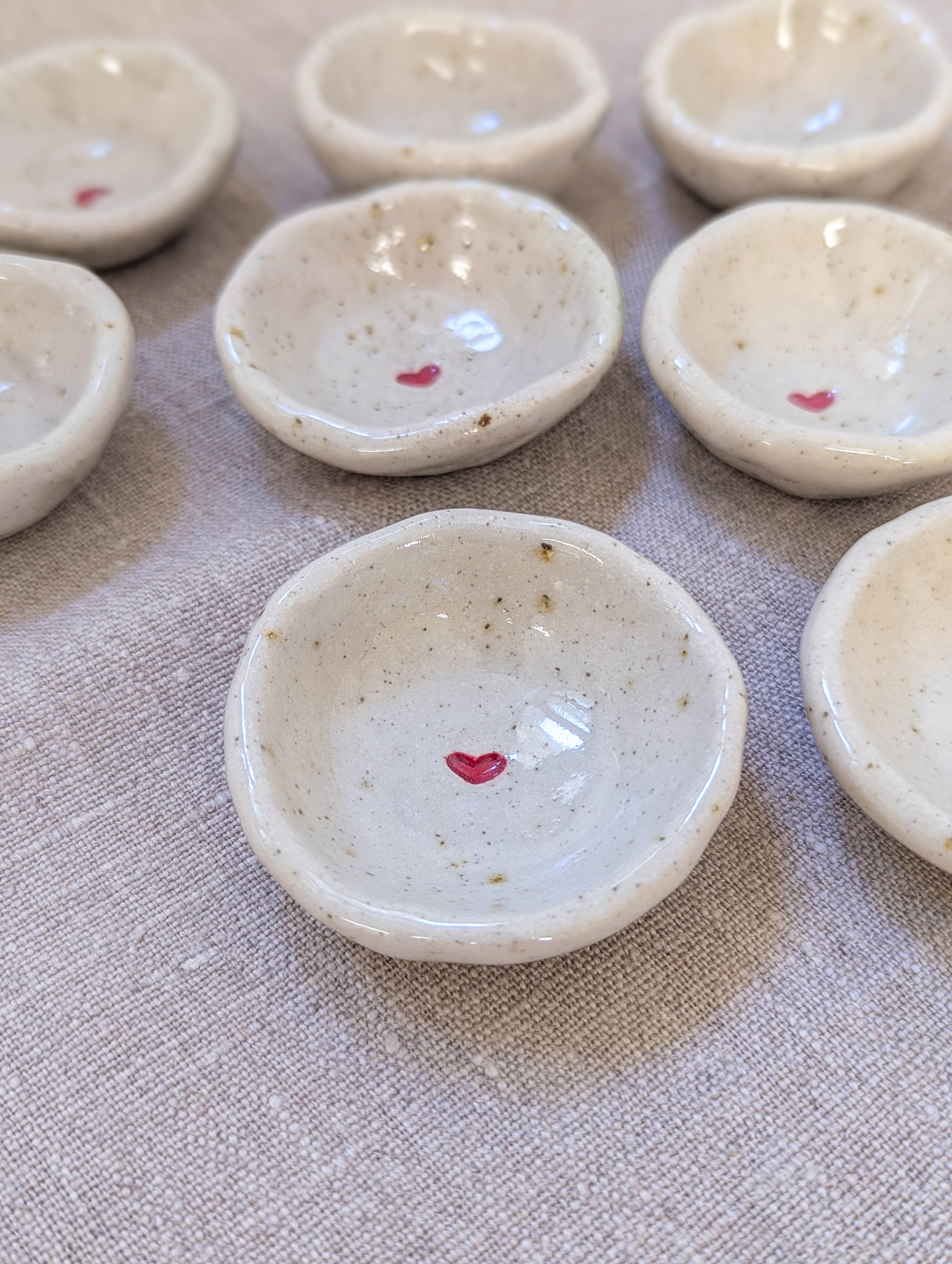 Mini red heart trinket dish