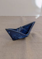 Ceramic paper boat - blue