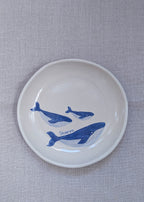 Personalised humpback whales plate 18 cm
